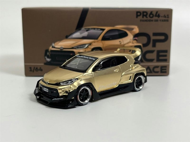 Pop Race Pandem GR Yaris Gold 1:64 Scale Pop Race PR640041