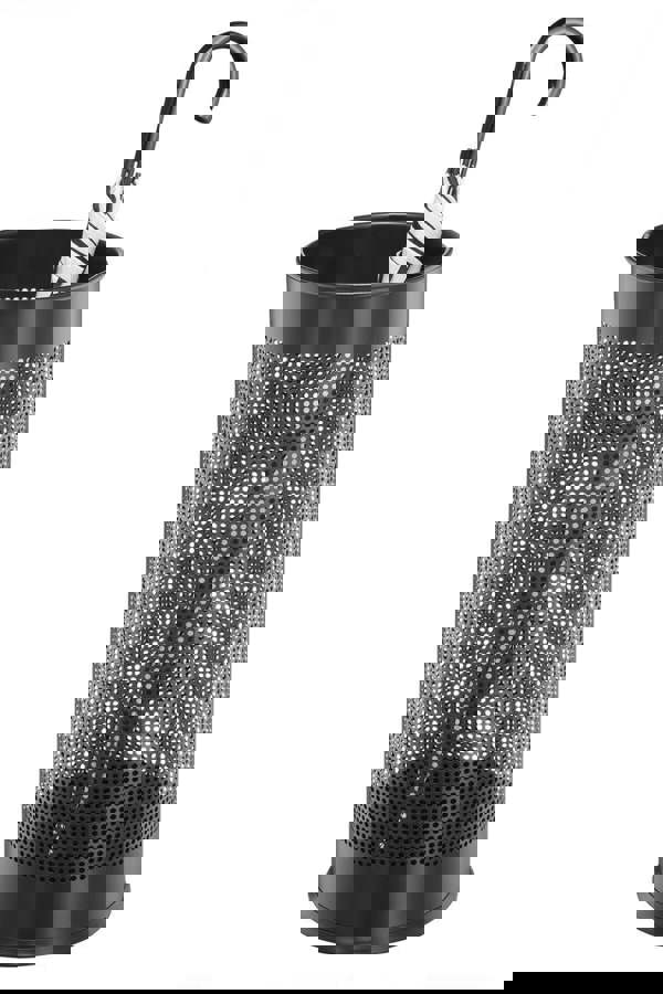 Durable Modern Perforated Steel Umbrella Stand | 29 Litre Black