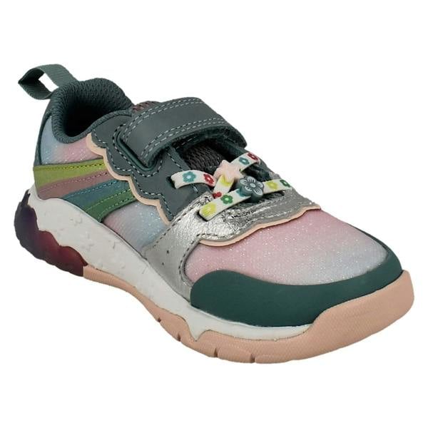 Clarks Girls Clarks Rainbow And Mermaid Tail Design Trainers Tidal Star