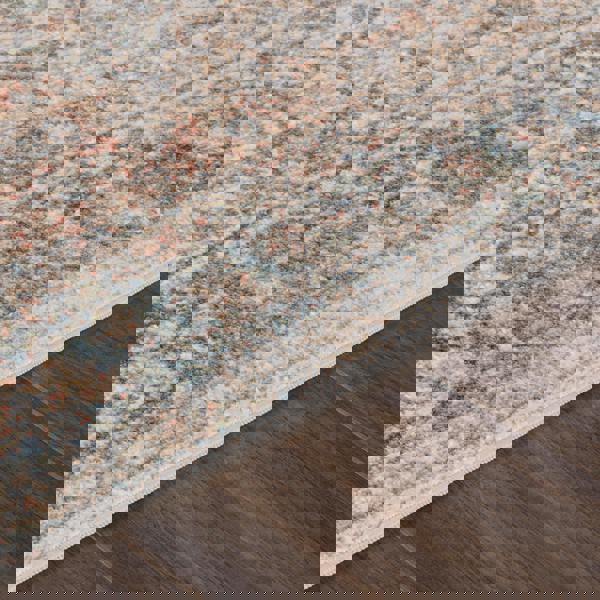 Livabliss Lillian-Washable Brown Blue Traditional Vintage Boho Rug