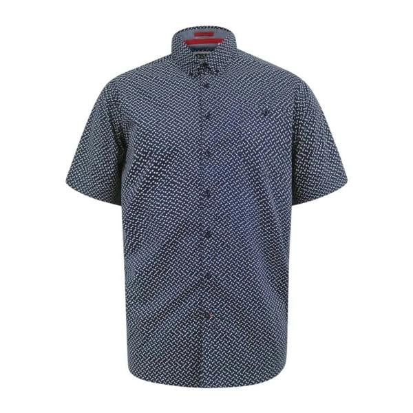 Duke Mens Melrose D555 Icon Kingsize Short-Sleeved Shirt - Navy - 