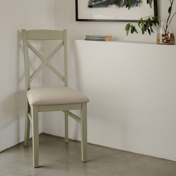 Statement Furniture Florence Crossback Dining Chair with Upholstered Seat