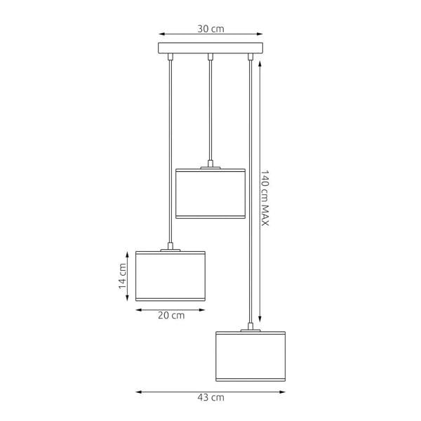 Emibig LUX Prem Pendant Lamp 3 x E27 Black