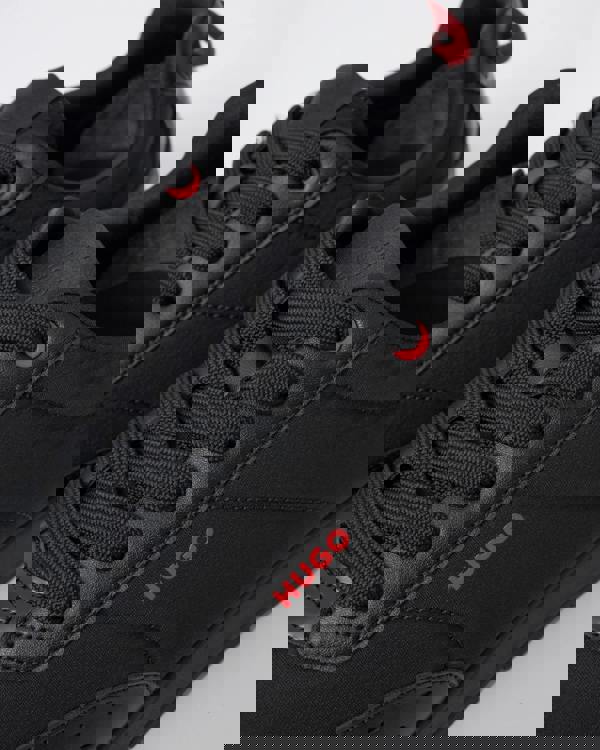 HUGO Icelin Runner Trainers - Black 006 - logo detail