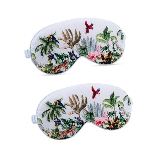 Satin Sleep Mask Twin Pack Sets - Various Designs - Jungle