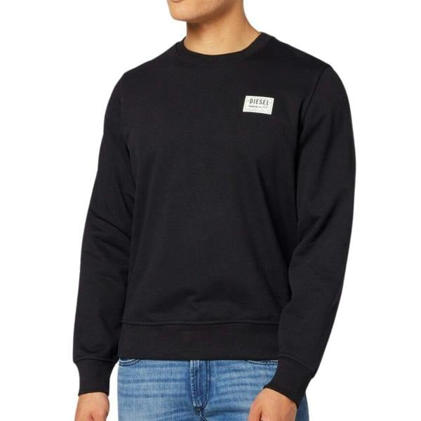 Diesel Unisex Adult Patch Logo Sweatshirt - Black/Black - 