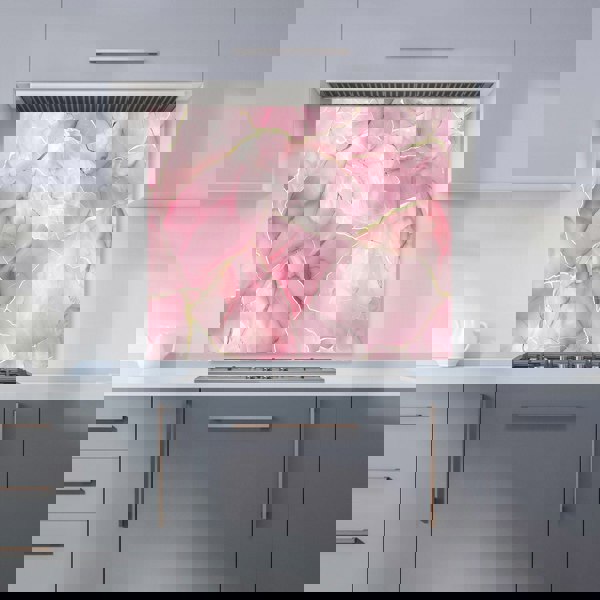 Warren Reed - Designer Light Rose Marble Effect Kitchen Splashback