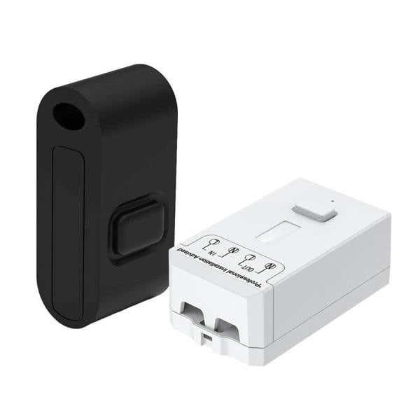 ENER-J Mini FOB Wireless Switch 1 Gang, Black  for ECO RANGE + 500W RF Receiver