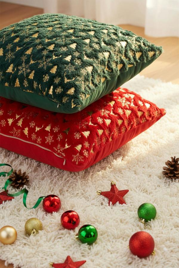 Living and Home Christmas Themed Plush Throw Pillows