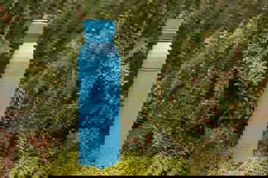 Built New York BUILT Planet Bottle, 500ml Recycled Reusable Water Bottle with Leakproof Lid - Blue