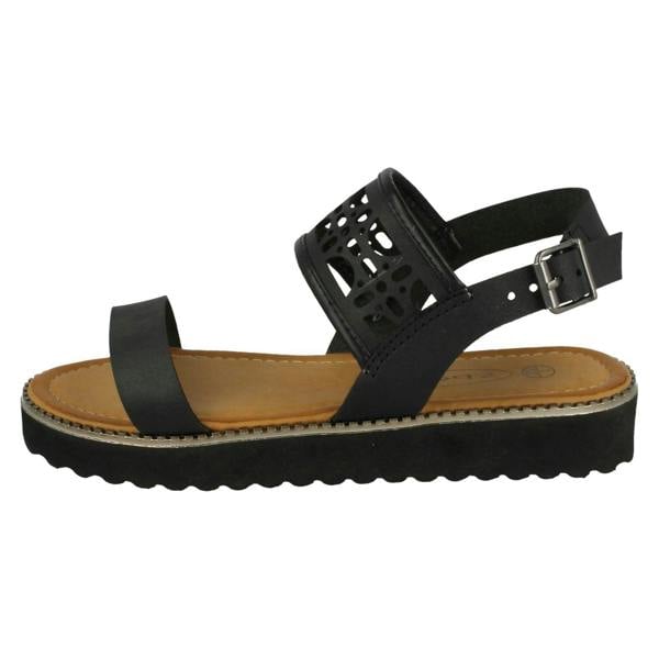 Spot On Girls Spot On Cut Out Ankle Strap Low Mules
