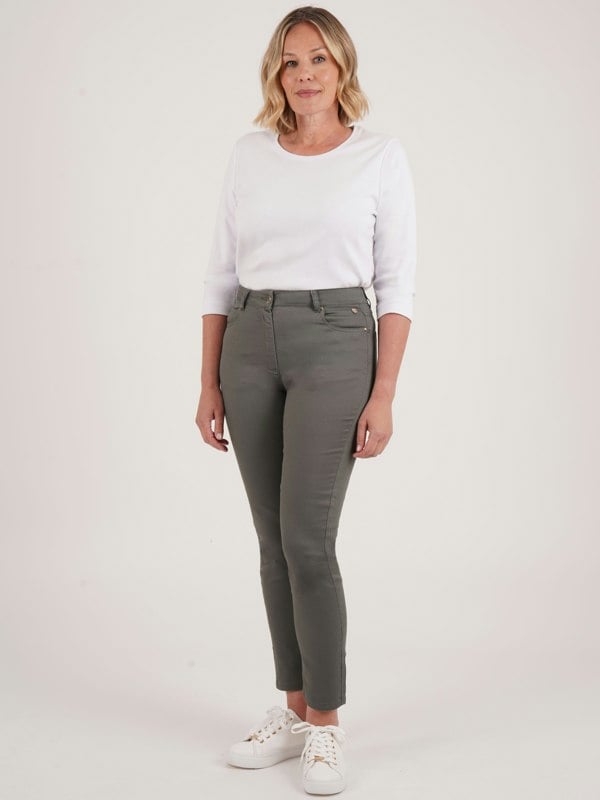 PennyPlain 5 Pocket Jeans - Dark Sage