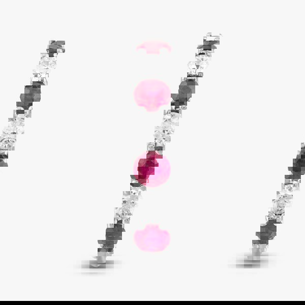 T. H. Baker Platinum Brilliant Cut Ruby & Diamond Half Eternity Ring 32702G6 M