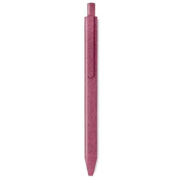 MidOcean Pecas Wheat Straw Ballpoint Pen - Red - 