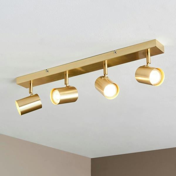 Pagazzi Lighting Hereford 4 Light Satin Gold Ceiling Spotlight Bar