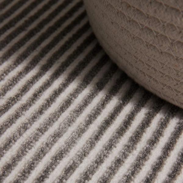 Hanse Home Perles Shortpile Grey Rug Dolomite – Modern Striped
