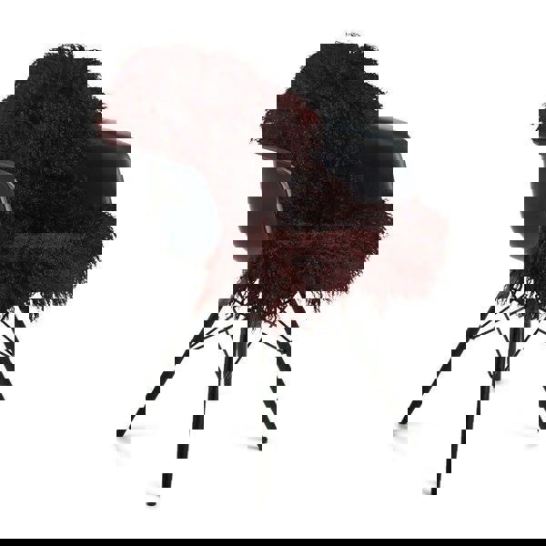 Curly Sheepskin | Tibetan | 85x50 cm Burgundy