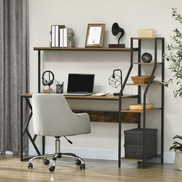 Desk with Shelves