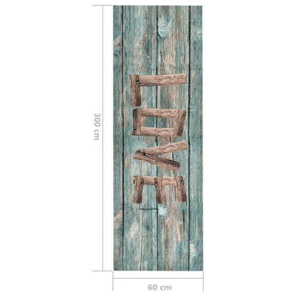 Berkfield Kitchen Carpet Washable Love 60x300 cm