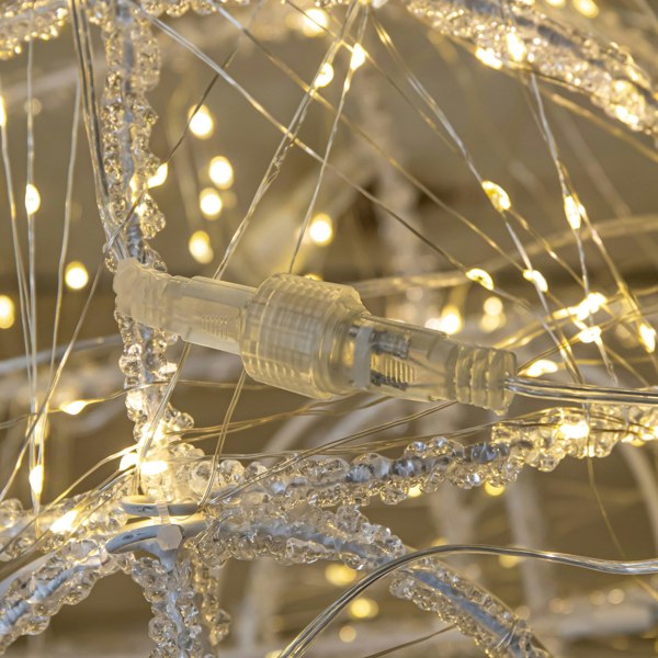 Samuel Alexander 1.48m Light up Acrylic Christmas Deer Decoration with Red Bow and 940 Warm White LEDs