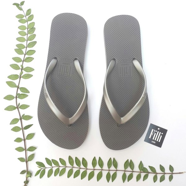 Filli London Naked Comfort Flip Flops - Silver