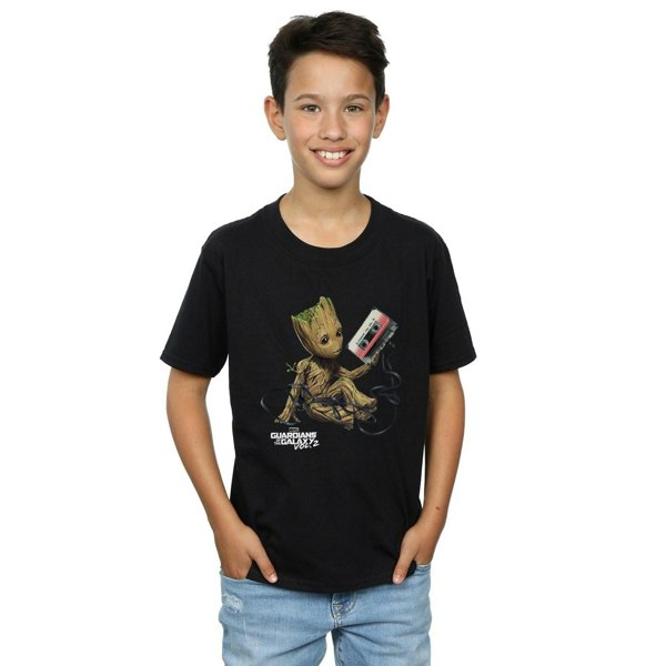 Marvel Boys Guardians Of The Galaxy Groot Tape T-Shirt - Black