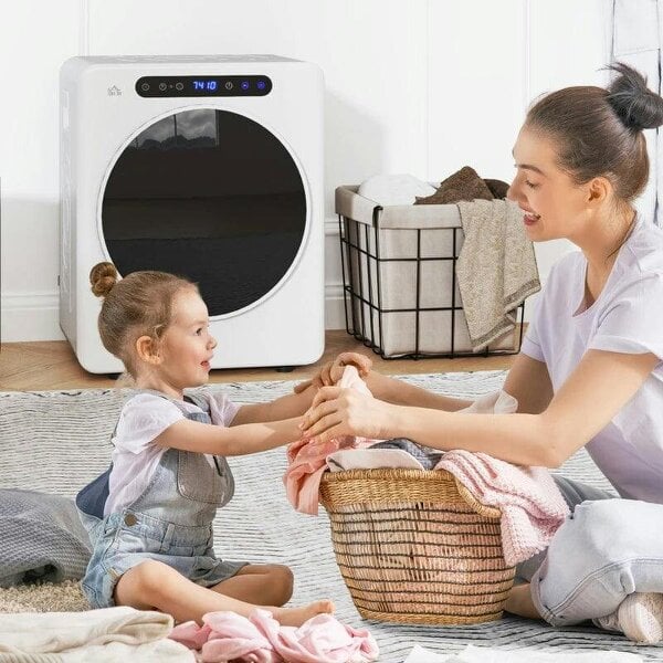 4kg Compact 40-60℃ Tumble Dryer - White