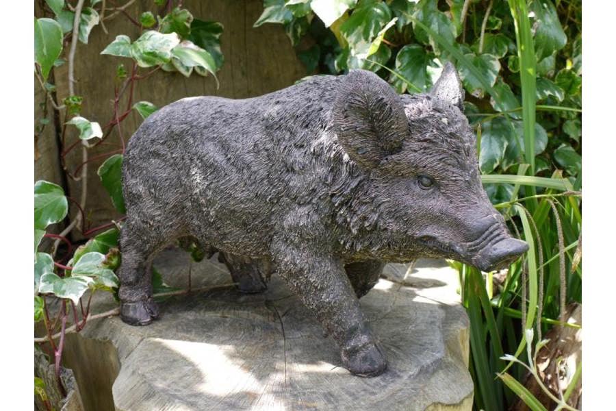 Black Pig Outdoor Ornament