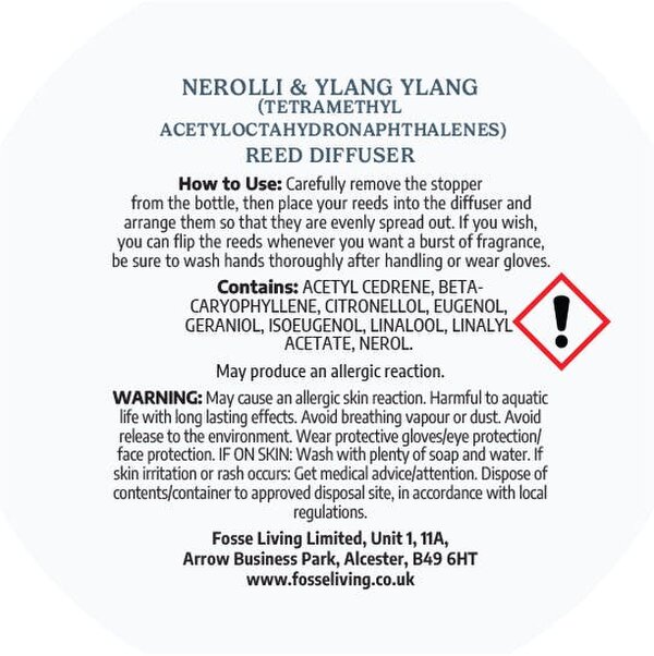 Fosse Living Neroli & Ylang Ylang Reed Diffuser
