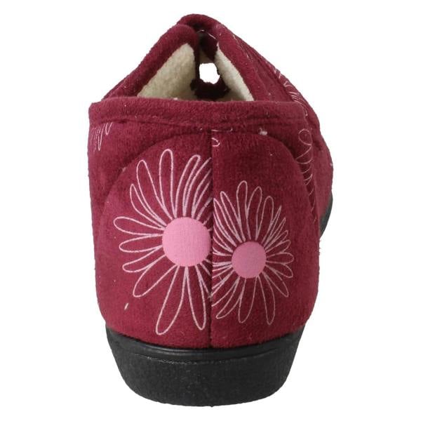 Rosebank Ladies Rosebank Flower Detailed Wide Full Slippers Judith