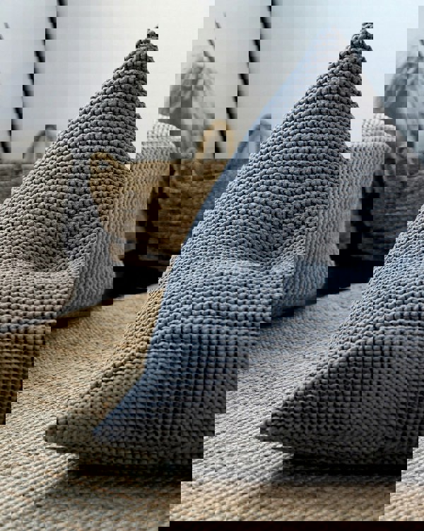 Knitted bean bag DARK GREY - Zuri House