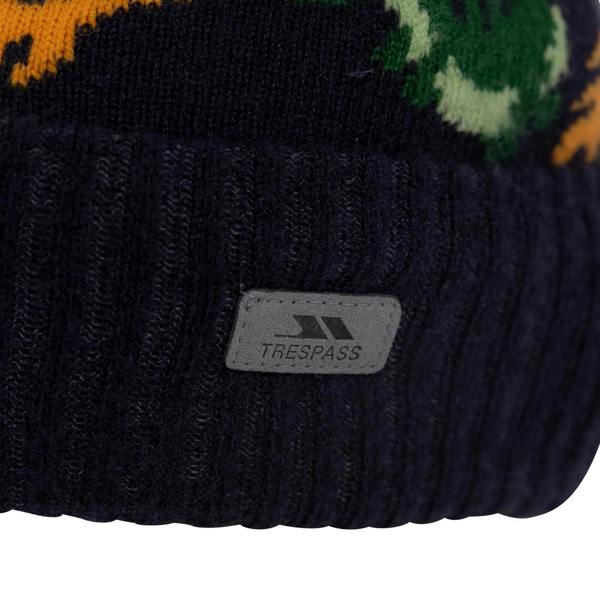 Trespass Boys Timbo Dragon Knitted Beanie - Navy - 