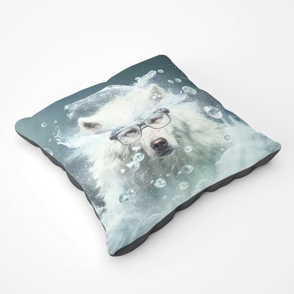 Warren Reed White Wolf Splashart Floor Cushion