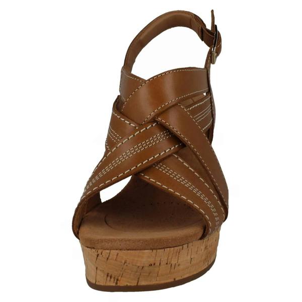 Clarks Ladies Clarks Strappy Wedge Sandals Sabina Sling