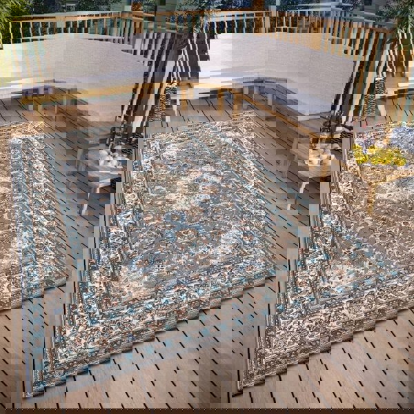 Kadi Indoor & Outdoor Rug Grey Cream