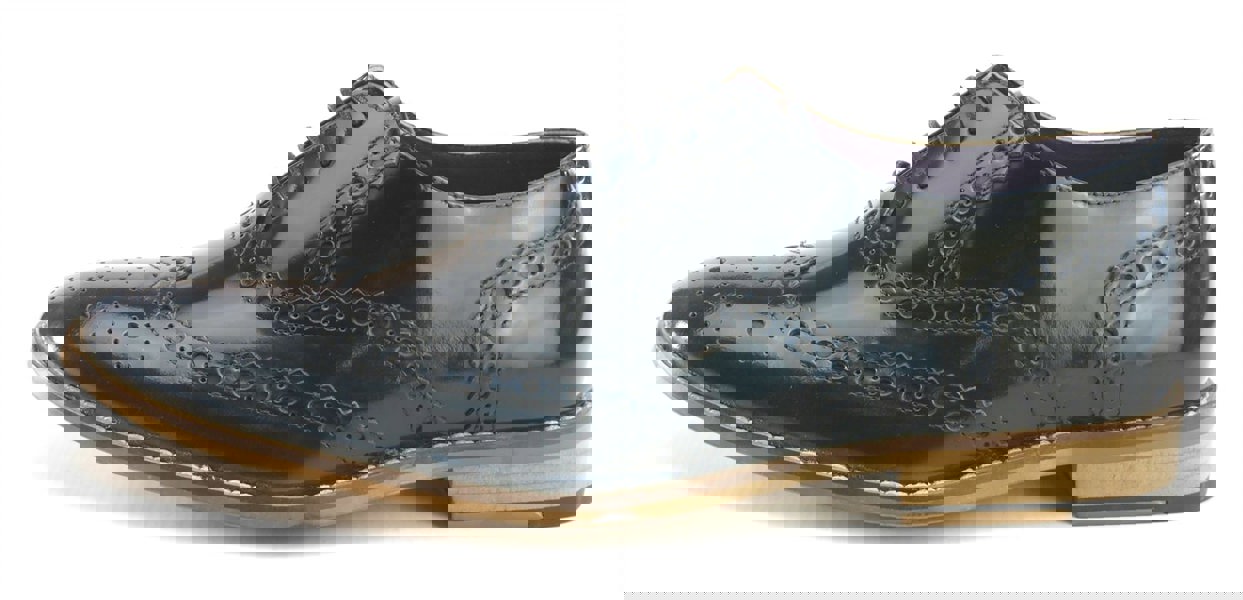 Frank James Newman Mens Leather Lace Hi Shine Formal Brogue Shoes