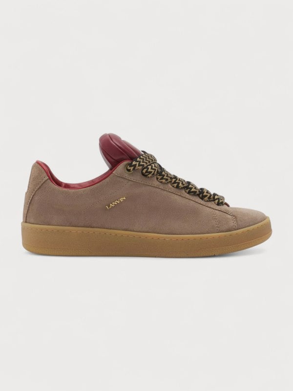 Lanvin X Future Hyper Curb Sneakers Leather Suede Brown
