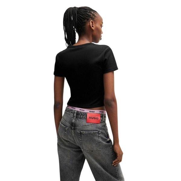 Hugo Womens/Ladies Delanor Crop Top - Black - 