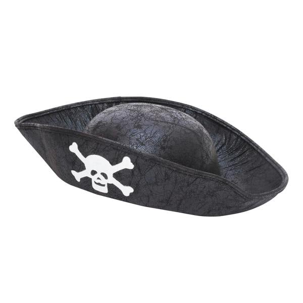 Bristol Novelty Childrens/Kids Skull And Crossbones Pirate Hat - Black/White - 