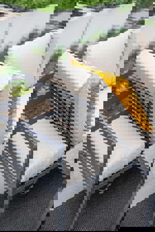 Garden Impressions Corsica Sand Cushions - Lounge & Dining Corner Sofa, with Table and Bench