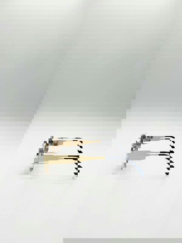 SVNX Oval Metal Frame Sunglasses in Gold Brown