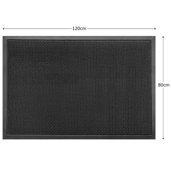Nicoman Meshmat Entrance Doormat - Black - 120cm x 80cm