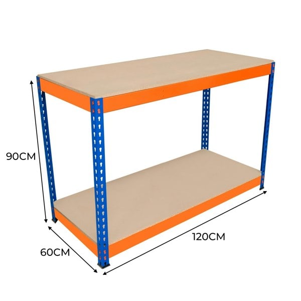Monster Racking S-Rax 2 Tier Workbench - 120cm x 60cm x 90cm
