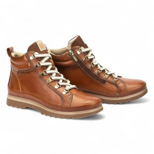 Pikolinos Women’s Brandy Brown Leather Ankle Trainers Boots - Vigo