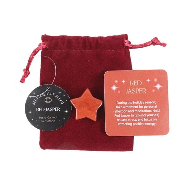 Serano Red Jasper Crystal Star in a Bag