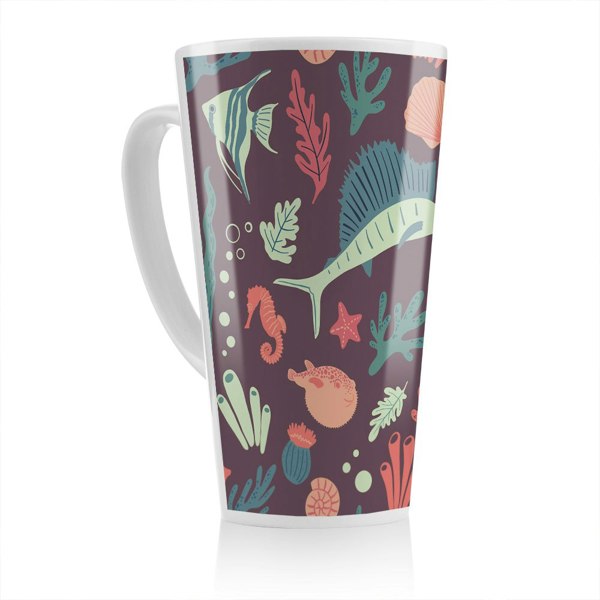 Benjamin Tate Design Sealife Designer Latte Mug