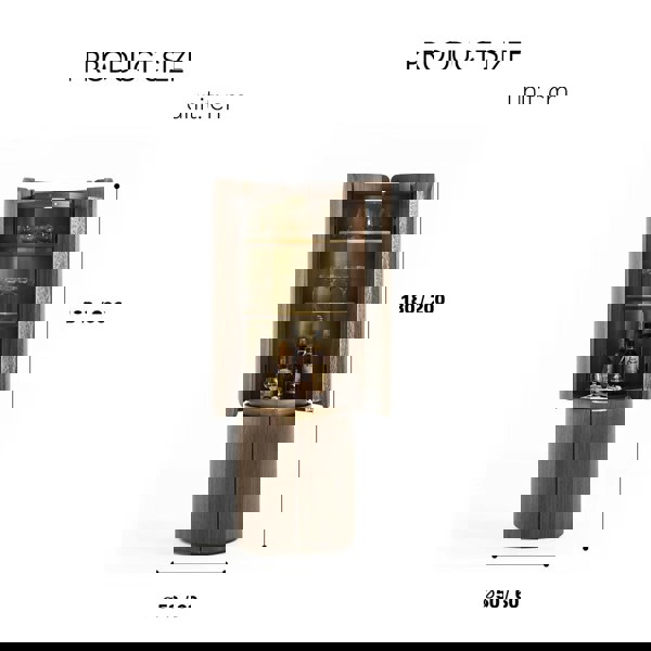 Rit Concept Sakamoto Liquor Cabinet, Wine Storage With Two Doors