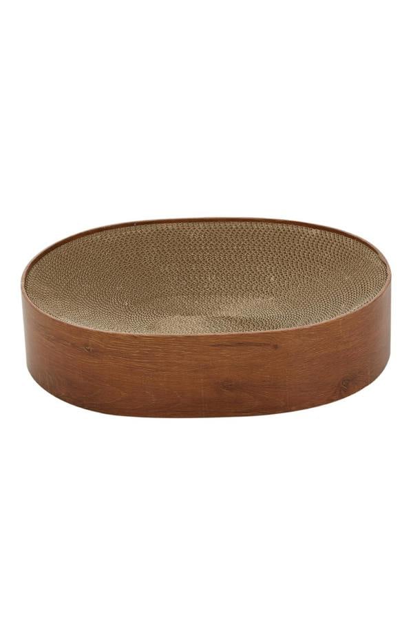 Living and Home 43x33cm Oval Cardboard Cat Scratching Board Pet Bed Claw Scratcher Supplies