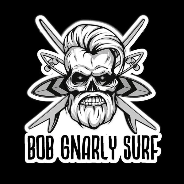 Bob Gnarly Surf Board Sticker