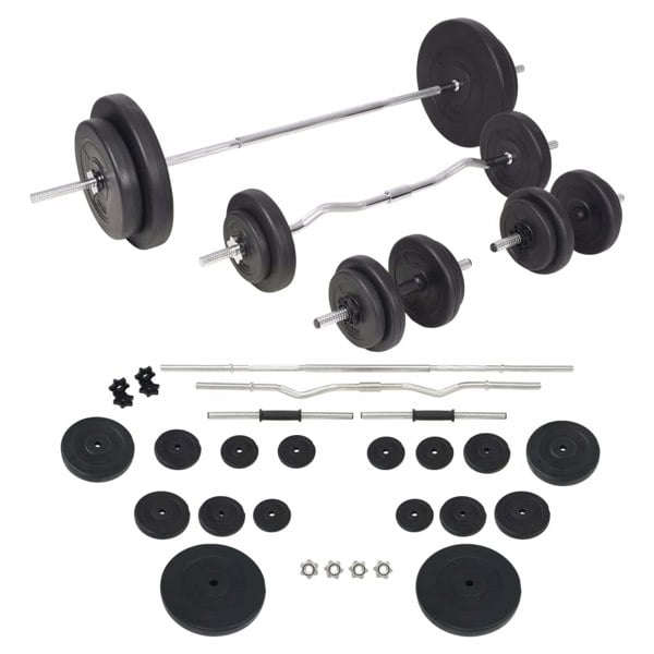 Berkfield Barbell and Dumbbell Set 90 kg
